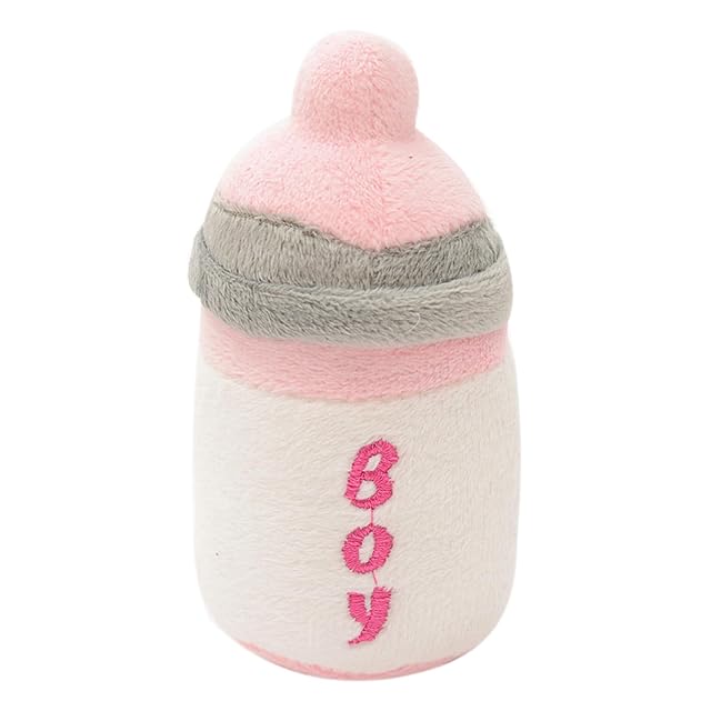 fxwtich Accesorios para perros Perro Lindo Biberón Forma Mordedor Sonido Chirriante Divertido Mascota Peluche…