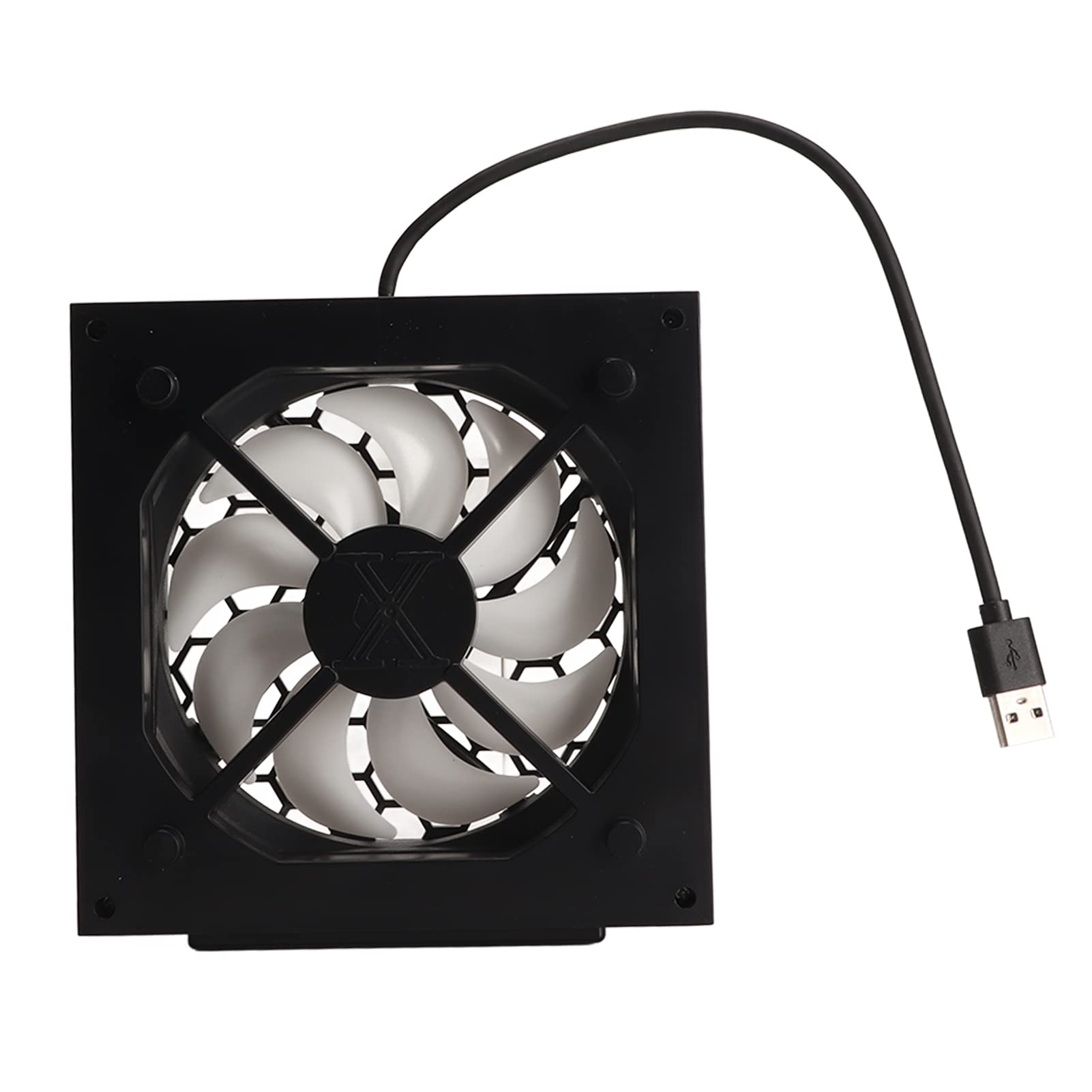 Ventola di Raffreddamento per Xbox Series X, Ventola di Raffreddamento per Console Xbox Series X con Striscia Luminosa Colorata, Raffreddamento Superiore con Porta USB 3.0 e 2.0,