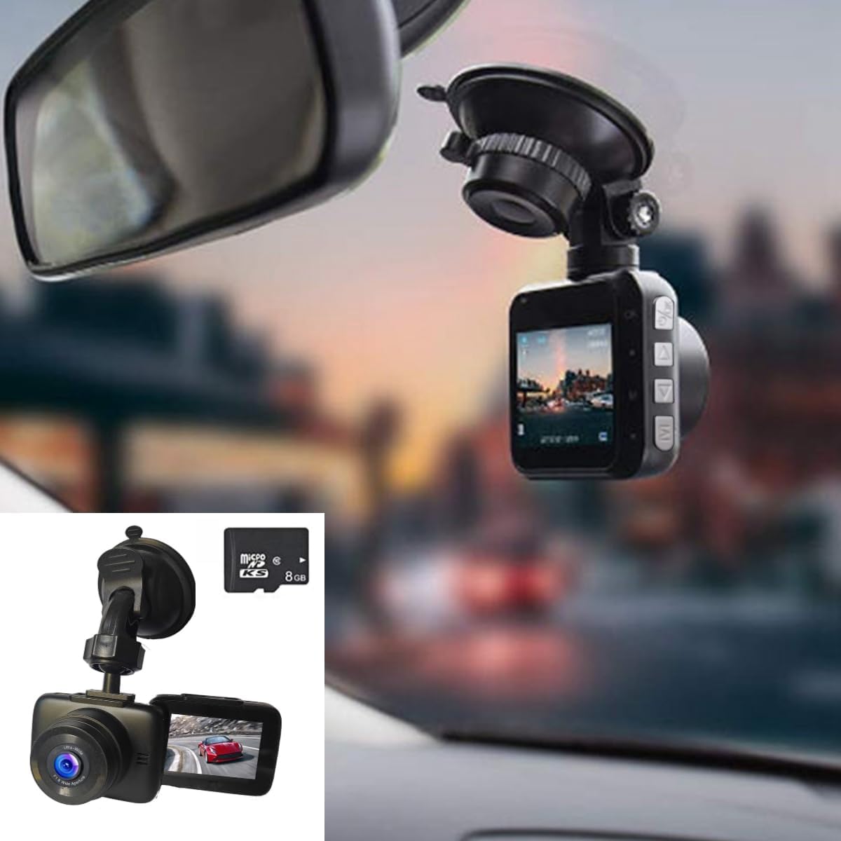 Dash Camera for Car, FHD 1080P Dash Cam Front with 8GB