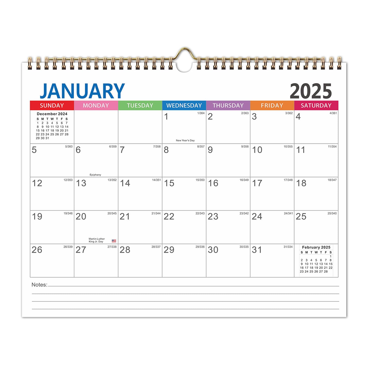 Amazon | 2025-2026 カレンダー, 壁掛けカレンダー 2025年1月から2026