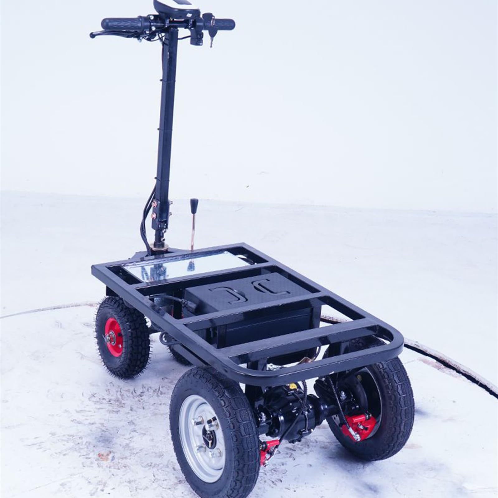 Carrello elettrico pieghevole, capacità 600 kg, ruote silenziose, funzionamento con una sola mano, carrello resistente per lo spostamento e lo stoccaggio
