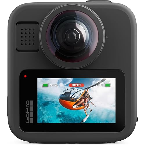 GoPro MAX2 - Waterproof 360 + Traditional Action Camera with Touch Screen, Spherical 8K Video, 29MP 360 Photos, Easy Replaceable Lenses, HyperSmooth Stabilization, 6 Microphones