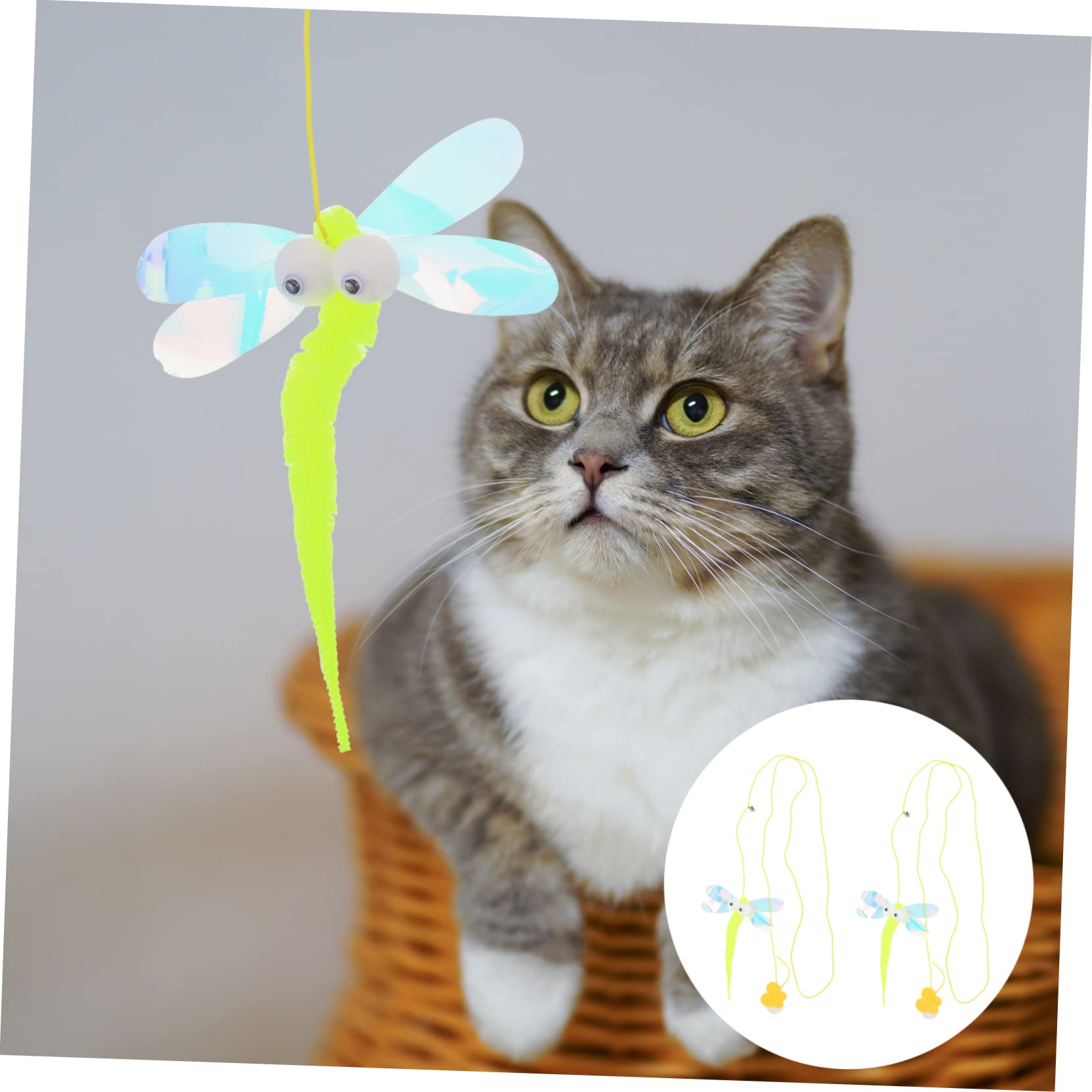 Mipcase 10stücke Einstellbare Hängende Katzenspielzeuge Mit Cartoon-Design Interaktive Spielzeuge Für Katzen Für Indoor-Spiel Und Unterhaltung