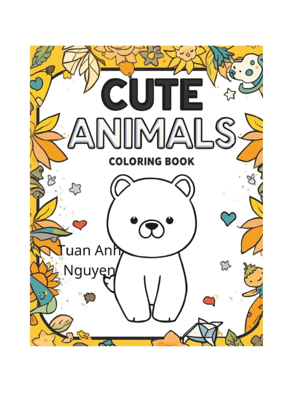 Coloring animals for children: Animal Coloring Book for Kids Ages 4–8 | Easy Cute Designs for Creativity and Fun Learn
