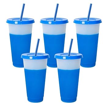 Amazon | 色が変わるカップ、再利用可能な色が変わるカップ,蓋と