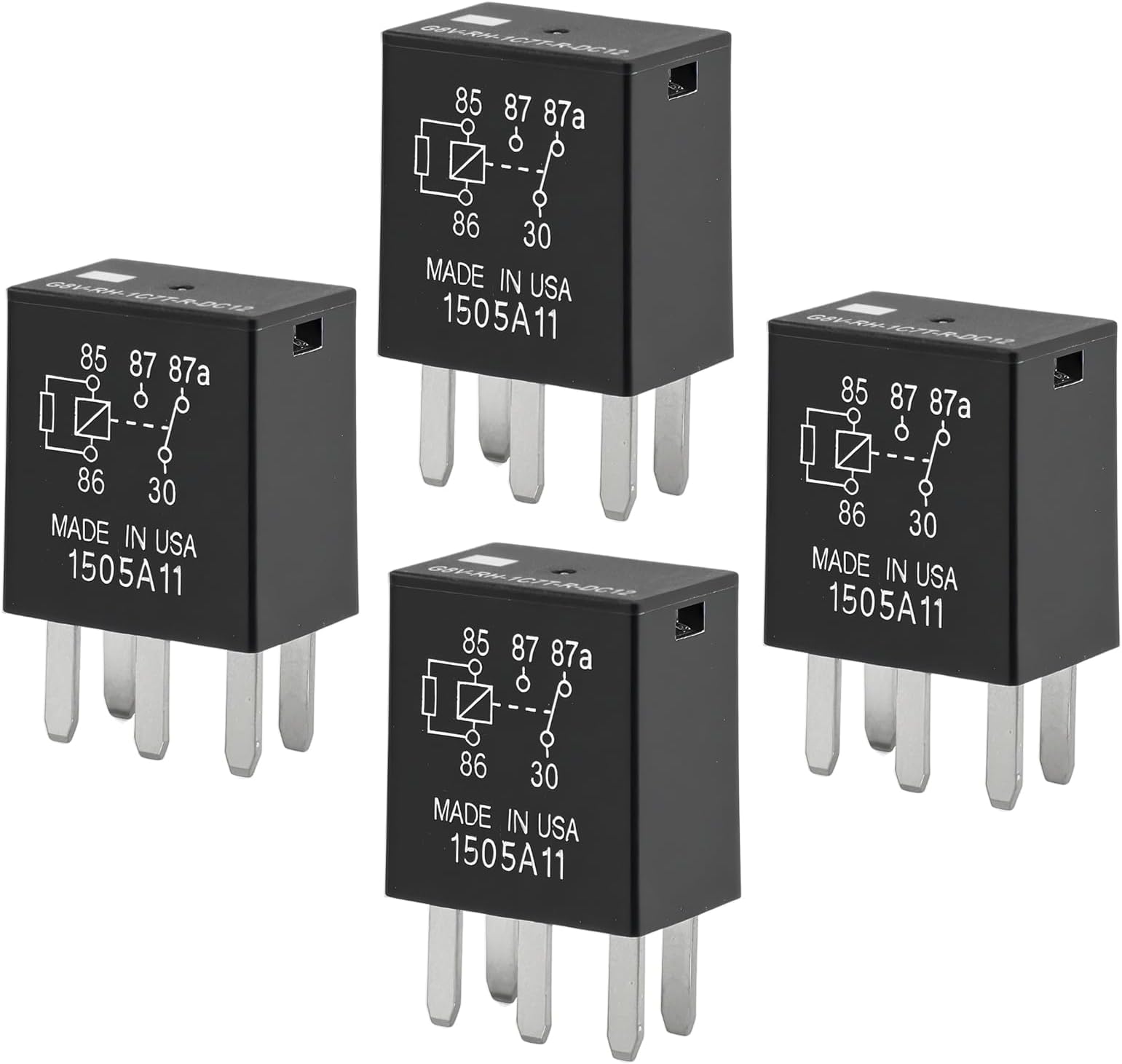 4PCS Main Harness 30Amp Relays 5Pins 12V Compatible with 2008+ Sea-Doo GTI GTR GTS GTX RXP RXT Cruise Spark 900 Base 16/19 Sport 18/21 Fuel Pump Relay Replace# 278003828 G8V-RH-1C7T-R-DC12