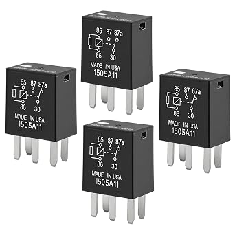 4PCS Main Harness 30Amp Relays 5Pins 12V Compatible with 2008+ Sea-Doo GTI GTR GTS GTX RXP RXT Cruise Spark 900 Base 16/19 Sport 18/21 Fuel Pump Relay Replace# 278003828 G8V-RH-1C7T-R-DC12