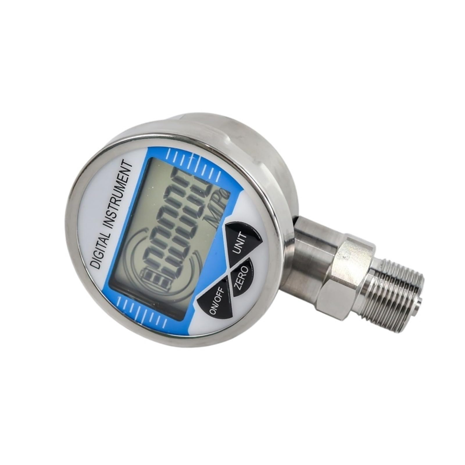 Manómetro, Medidor de presión batería, barómetro electrónico Digital intelinte acero inoxidable, medidor aceite y agua, pantalla 60MPA(60mm,0-10Bar)
