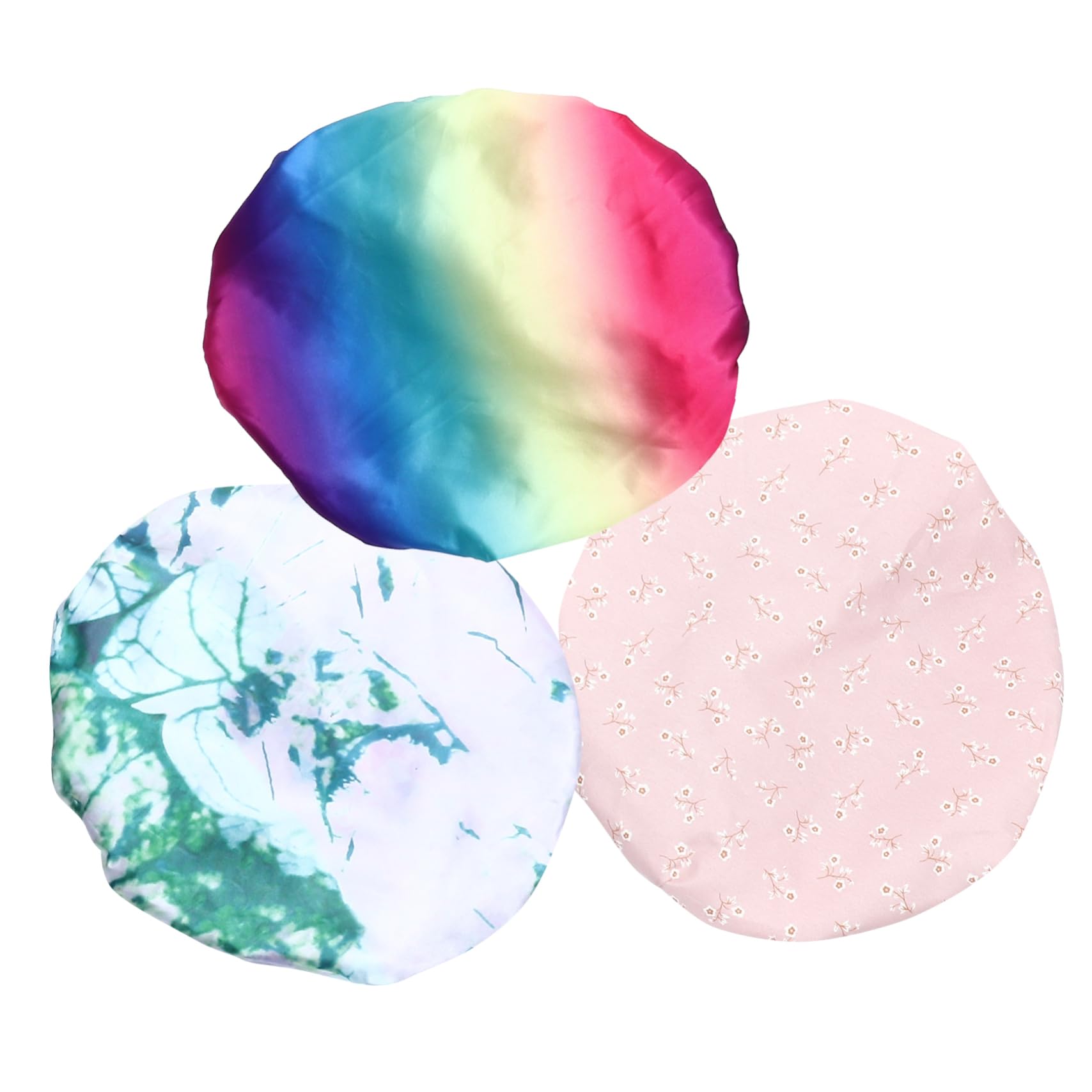 FRCOLOR 9stücke Teiliges Duschhauben Für Frauen Wiederverwendbare Elastische Badekappen Wasserfeste Haarkappen Bunten Designs Regenbogen Frisch- Für Jeden Anlass Und Kopfumfang