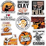SODAVA (3in) Trap Shooting Sticker Pack 10PCS Funny Clay Target Skeet Sporting Clays Decals for Gun Case Ammo Box Cooler Truck Laptop Water Bottle Shooter Gift