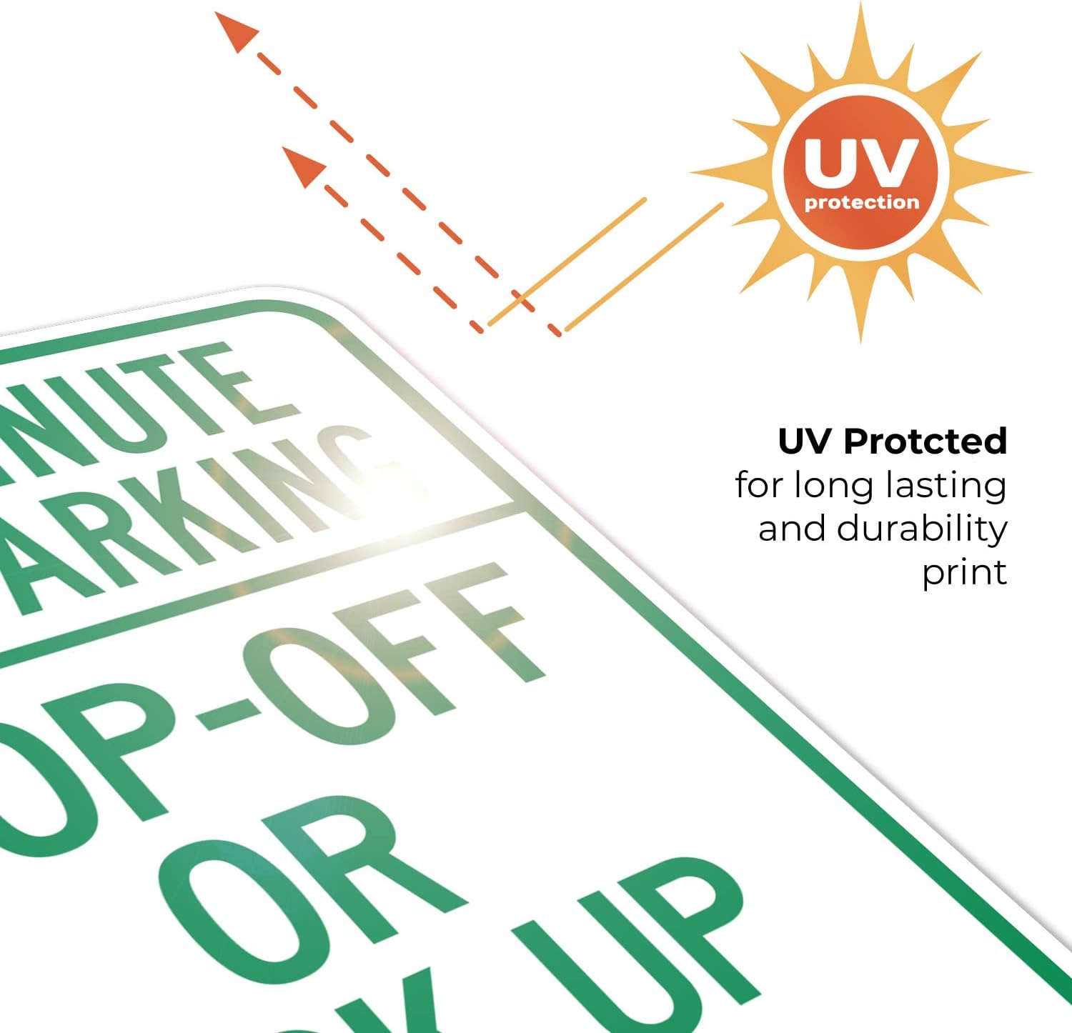 Dropoff Or Pickup Only 15 Minute Parking Sign, 18x24 Inches, Rust Free .063 Aluminum, Fade Resistant, Made in USA
