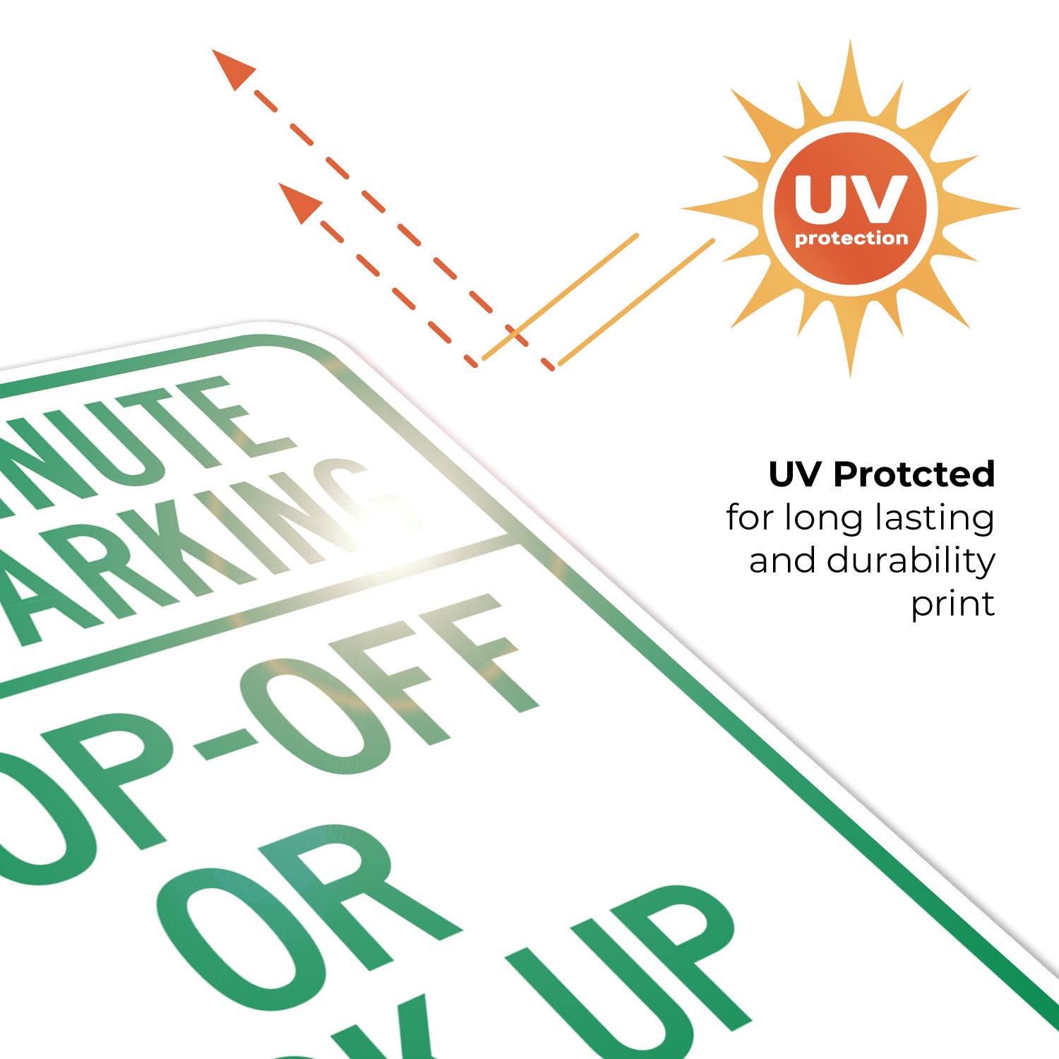 Dropoff Or Pickup Only 30 Minute Parking Sign, 18x24 Inches, Rust Free .063 Aluminum, Fade Resistant, Made in USA
