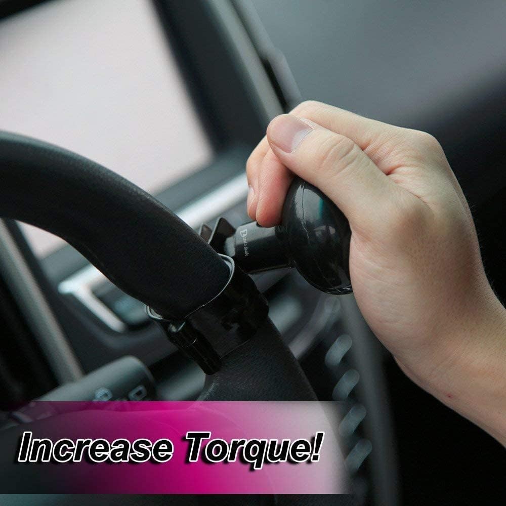 Zento Deals Classic Black Universal Fit Vehicle Steering Wheel Suicide Spinner 2 Pck Premium Quality Power Handles : Automotive