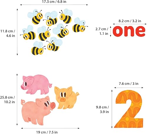 Miniatura 6 de DECOWALL DS-2020 - Calcomanías de pared con números para despegar y pegar, calcomanías de pared extraíbles para niños, guardería, dormitorio, sala