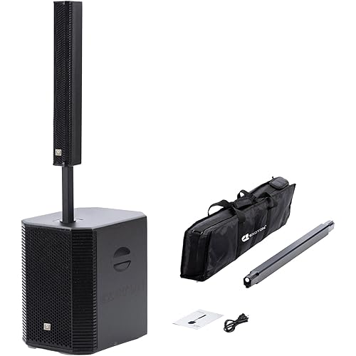 EXOTON S-1503 Line Array Column DJ System with 15" Powered Subwoofer - 2000W, 125dB SPL (Upgraded Version:Silver Logo + Non-Slip Machine Foot Pads)