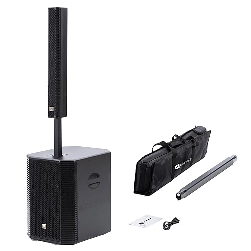 EXOTON S-1503 Line Array Column DJ System with 15" Powered Subwoofer - 2000W, 125dB SPL (Upgraded Version:Silver Logo + Non-Slip Machine Foot Pads)