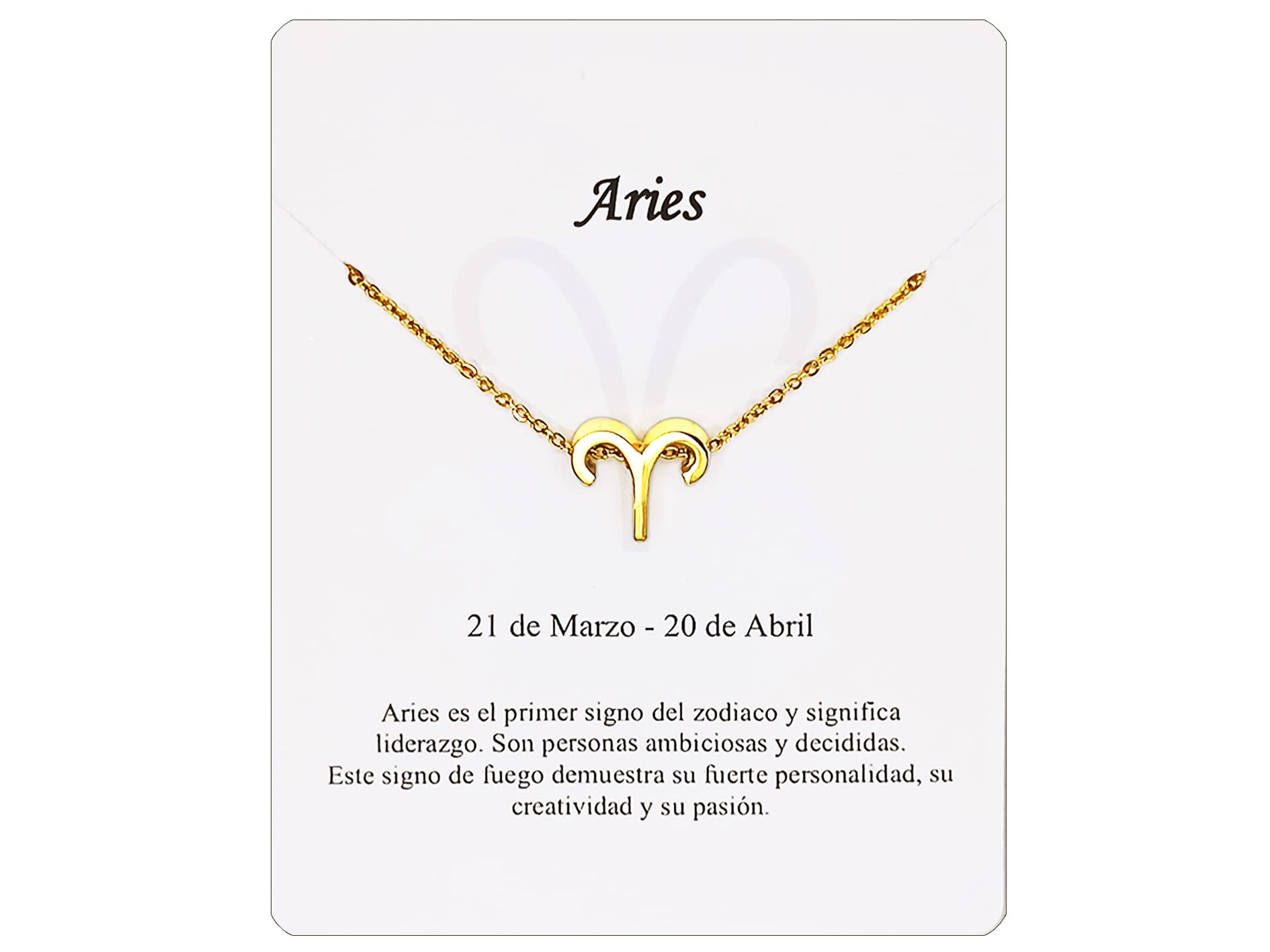 Collar Signo Zodiaco Acero Inoxidable hermosa Tarjeta Significado Signo Zodiacal Colgante Horóscopo Para mujer Regalo Cumpleaños — view 20