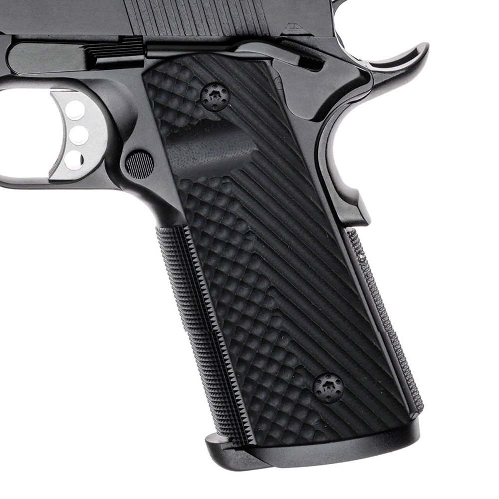 Cool Hand 1911 G10 Grips, Black Screws Included, Most Full Size Government Commander 1911 Pistol, Magwell Cut, Ambi Safety Cut, Mag Release, OPS Texture