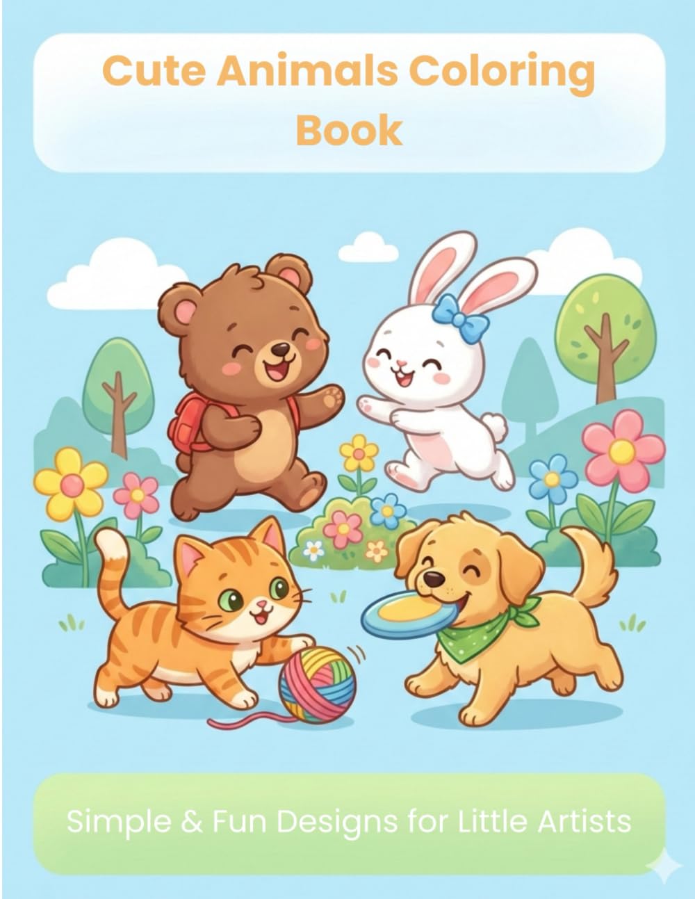 Cute Animals Coloring Book (Happy Kids Coloring Books)