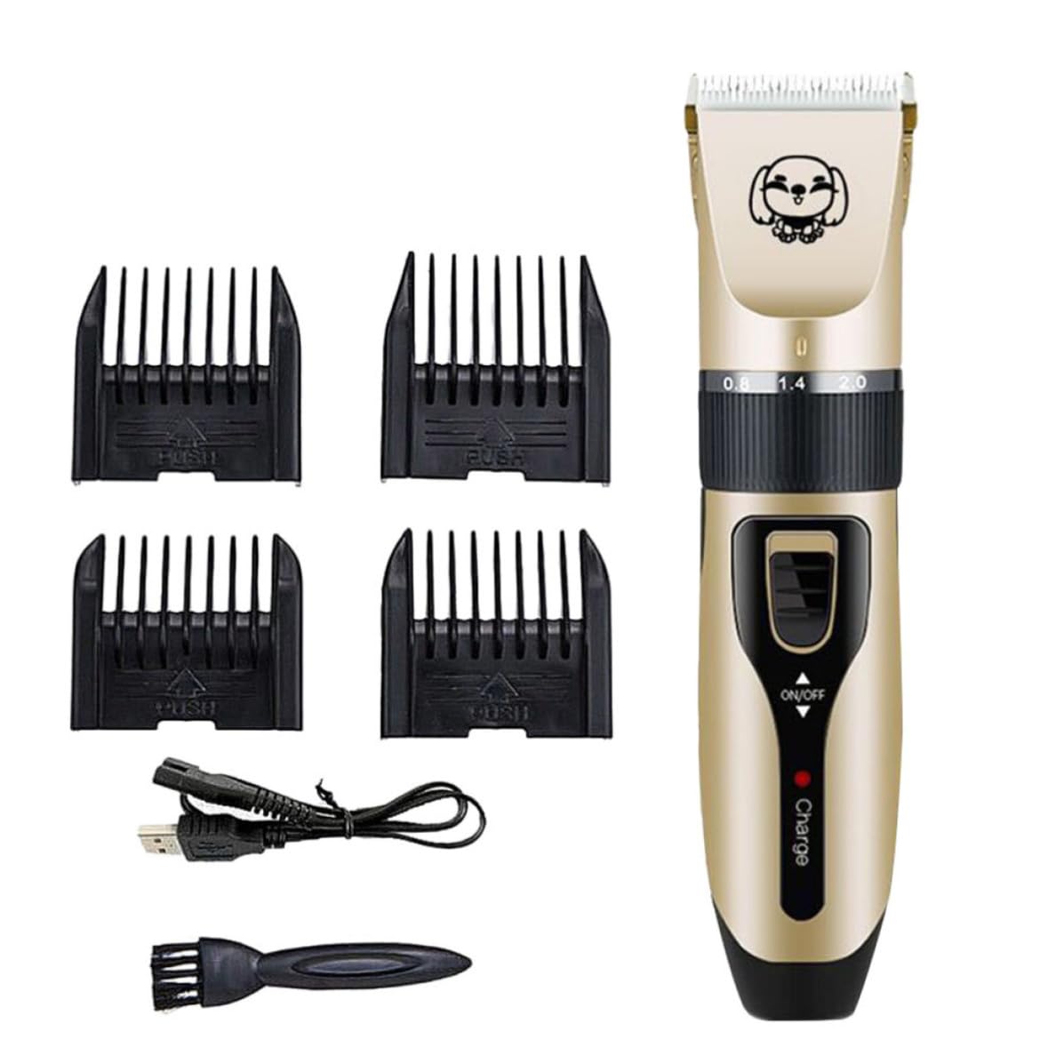 GALPADA Recortadora de Pelo para Perros y Mascotas con Corte Delicado, sin Ruido de Trabajo, Batería de 1200 Mah, Material Abs y Cerámica para Aseo Profesional en Casa