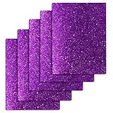 TECKWRAP Purple Glitter HTV,Heat Transfer Vinyl Glitter Iron on HTV Vinyl Sheets for T-Shirts 12' x...