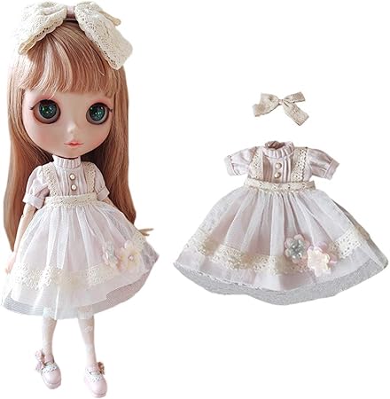 Amazon Rakulifey ブライス服 ワンピース ネオブライス衣装セット ３点セット ライトピンク フィギュア ドール 通販