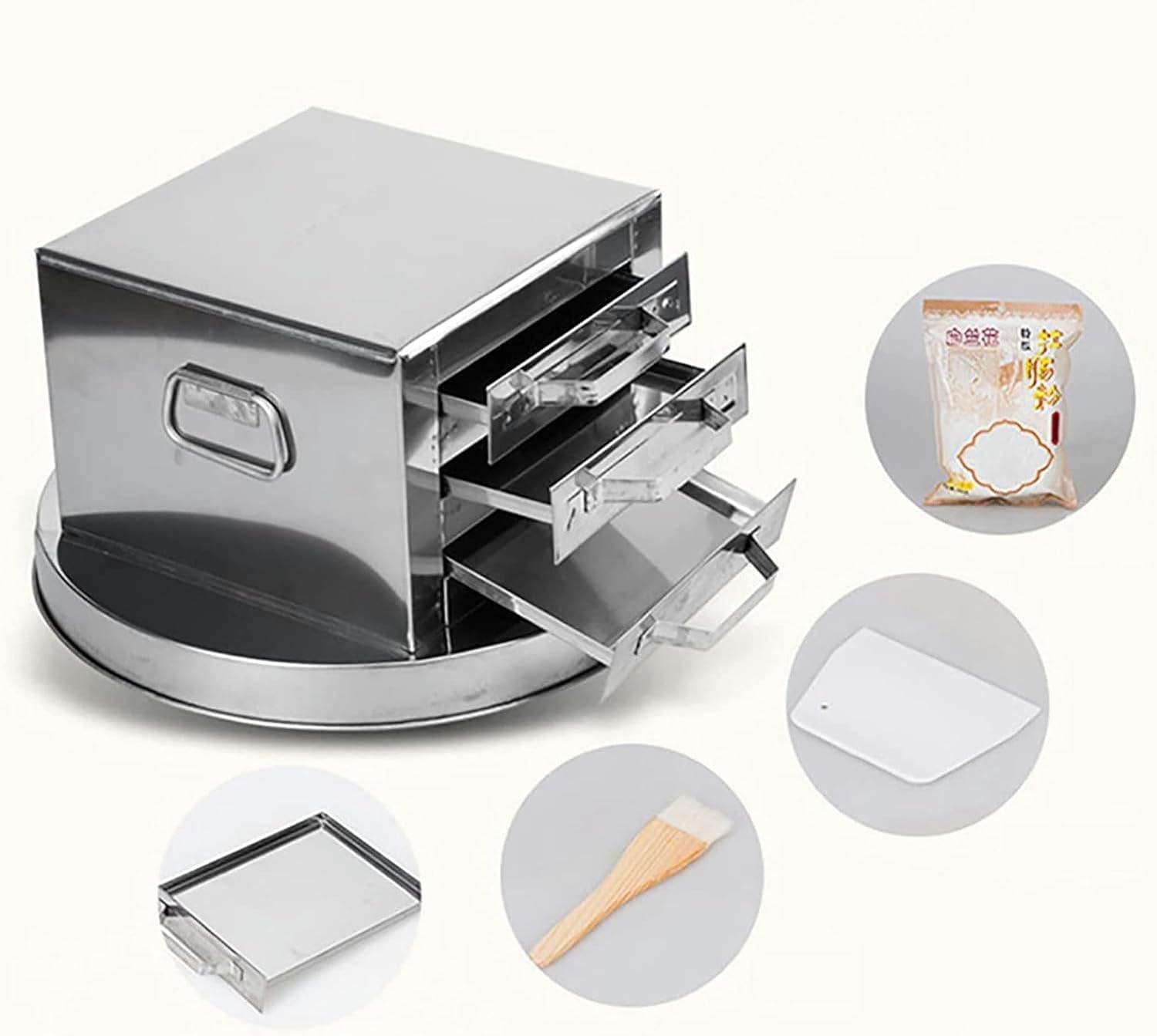 3 -Layer Vaporizer Rubble Roll Machine, Stainless Steel Drawer Kitchen, Vapor Steam Cooking Machine of Chinese Rice Shoes