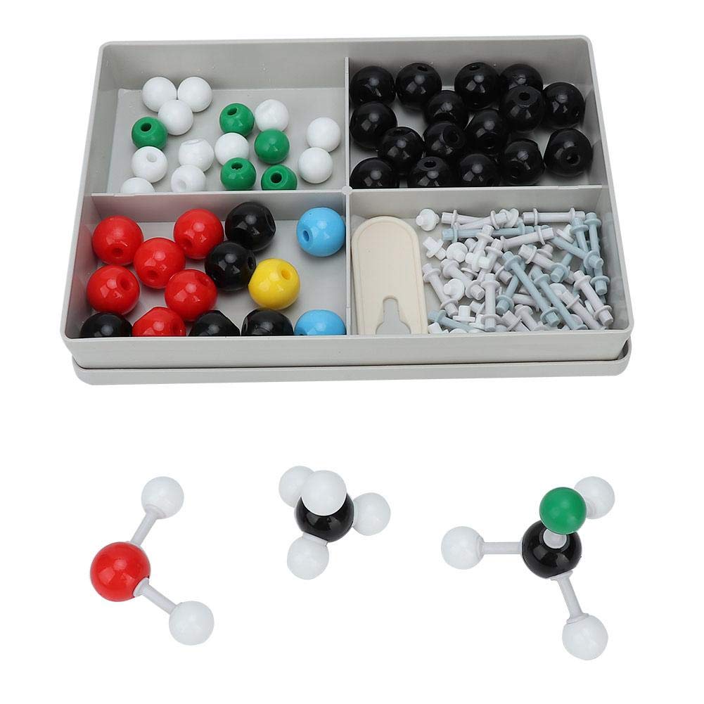 122 Pcs Molecular Organic Inorganic Structure Kit, Atom Ball and Stick Scale Model Kit, Organic Chemistry Molecular Model Kit for Student Teacher