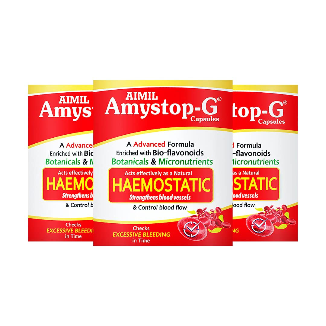 See full amazon price history chart for AIMIL Amystop-G Capsules - 20 Capsules (Pack of 3) | Natural Haemostatic | Strengthens Blood Vessels & Checks Excessive Bleeding Naturally AIMIL Amystop-G Capsules - 20 Capsules (Pack of 3) | Natural Haemostatic | Strengthens Blood Vessels & Checks Excessive Bleeding Naturally (B08PP26GFT) Amazon Price History, Amazon Price Tracker