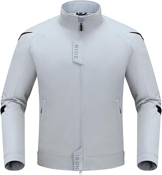 RIDEIRON Motorcycle Riding Jacket for Men, Waterproof, with Ce Level 2 Armors Shoulder/Elbow, Removable Liner, All Season