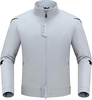 RIDEIRON Winter Motorcycle Jacket for Men, Waterproof Jackets Ce Level 2 Armor (Shoulder/Elbow), Removable Thermal Liner