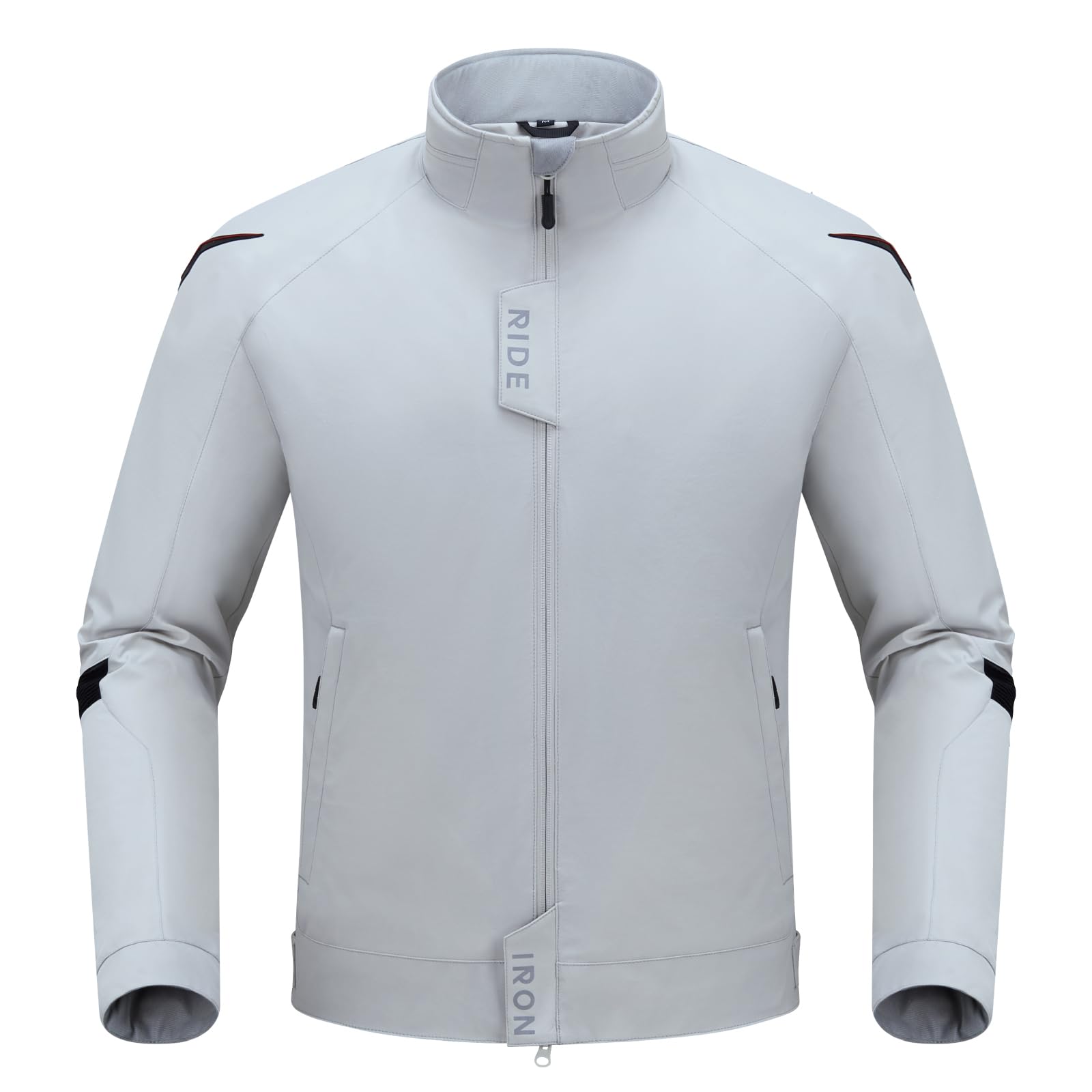 RIDEIRON Giacca Moto Uomo 4 Stagioni – Tessuto Leggero e Traspirante, Antivento, Protezioni CE Rimovibili su Spalle e Gomiti, Fodera Termica Rimovibile, Regolazioni Comode M-XXL