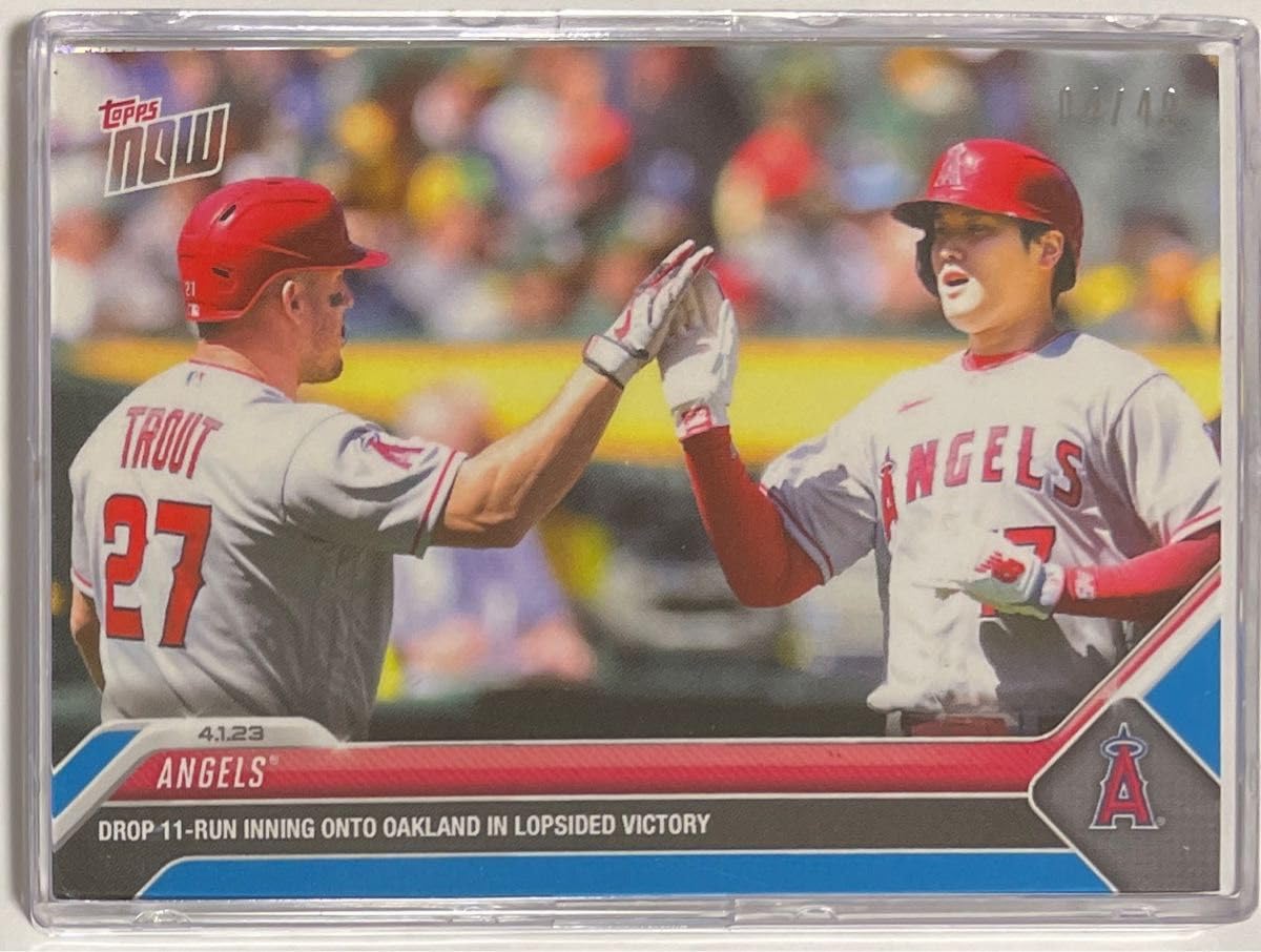 Amazon.co.jp: topps now エンゼルス大谷翔平 マイク トラウト 49枚 
