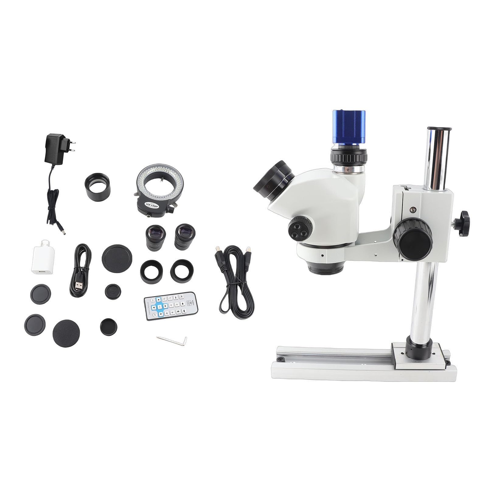 SEAFRONT Microscopio Stereo Trinoculare, Microscopio Zoom 7x-50x con