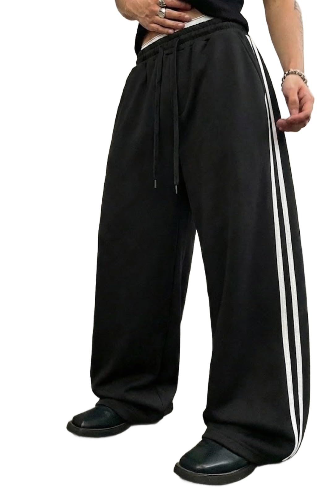 dockstreet Track Pant for Men || Baggy Fit || Track Pants || Full Elastic Jogger Track Pant || 100% Cotton-picture-55