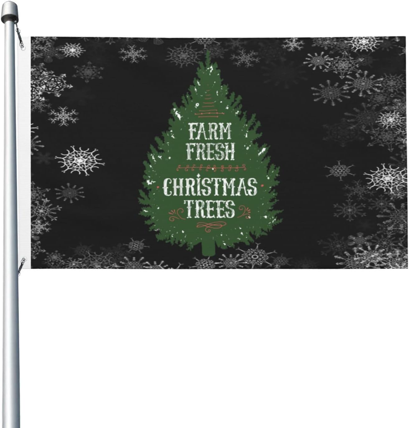 Christmas Flag Farm Fresh Christmas Tree Flag For Room Guys Double Sided Funny Flags Outdoor Banner For Garden 3x5 Ft, Farm Fresh Christmas Tree Tapestry For Living Room
