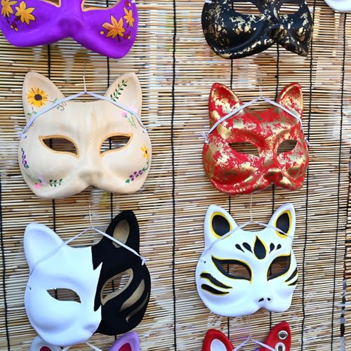 Máscaras blancas de papel cómodas para solucionar disfraces caseros 7