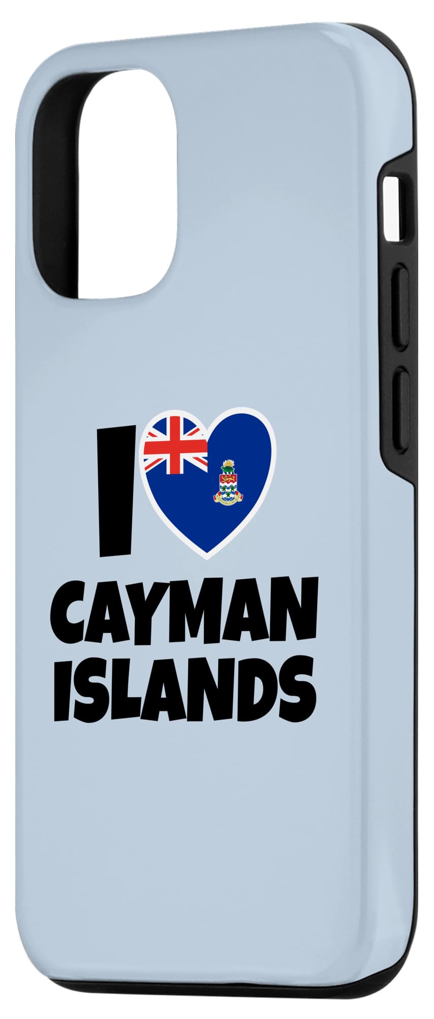 iPhone 12/12 Pro I Love Cayman Islands with Flag and Heart Case - Image 2