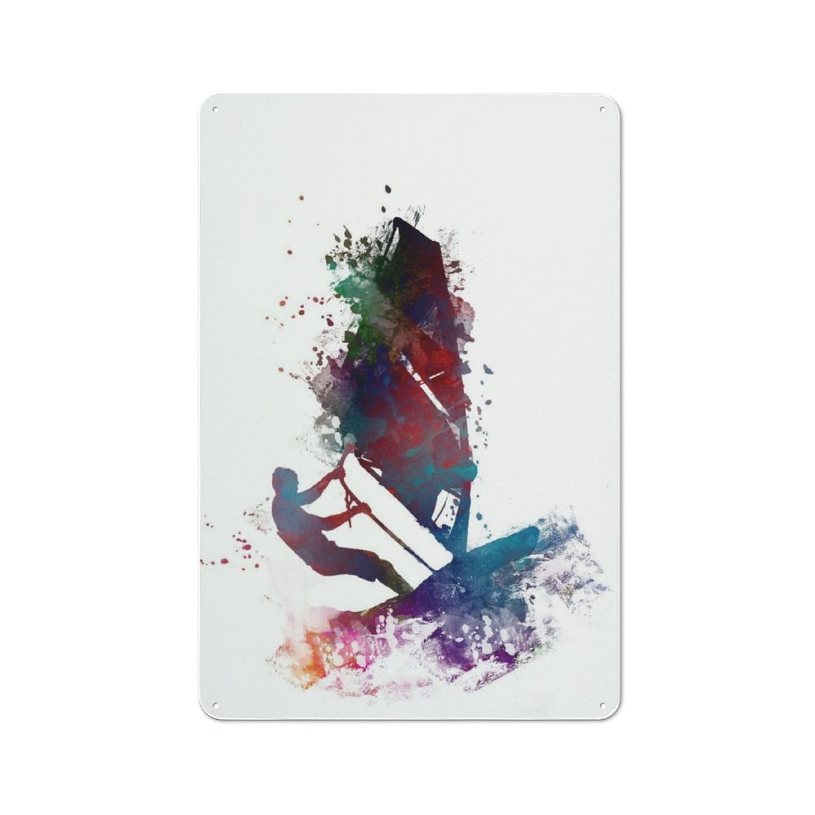 Industrial Surfer Decorative Metal Plaque 30x20cm, Studio Wall Art for Flat, Bar, Studio Or Gallery Wall