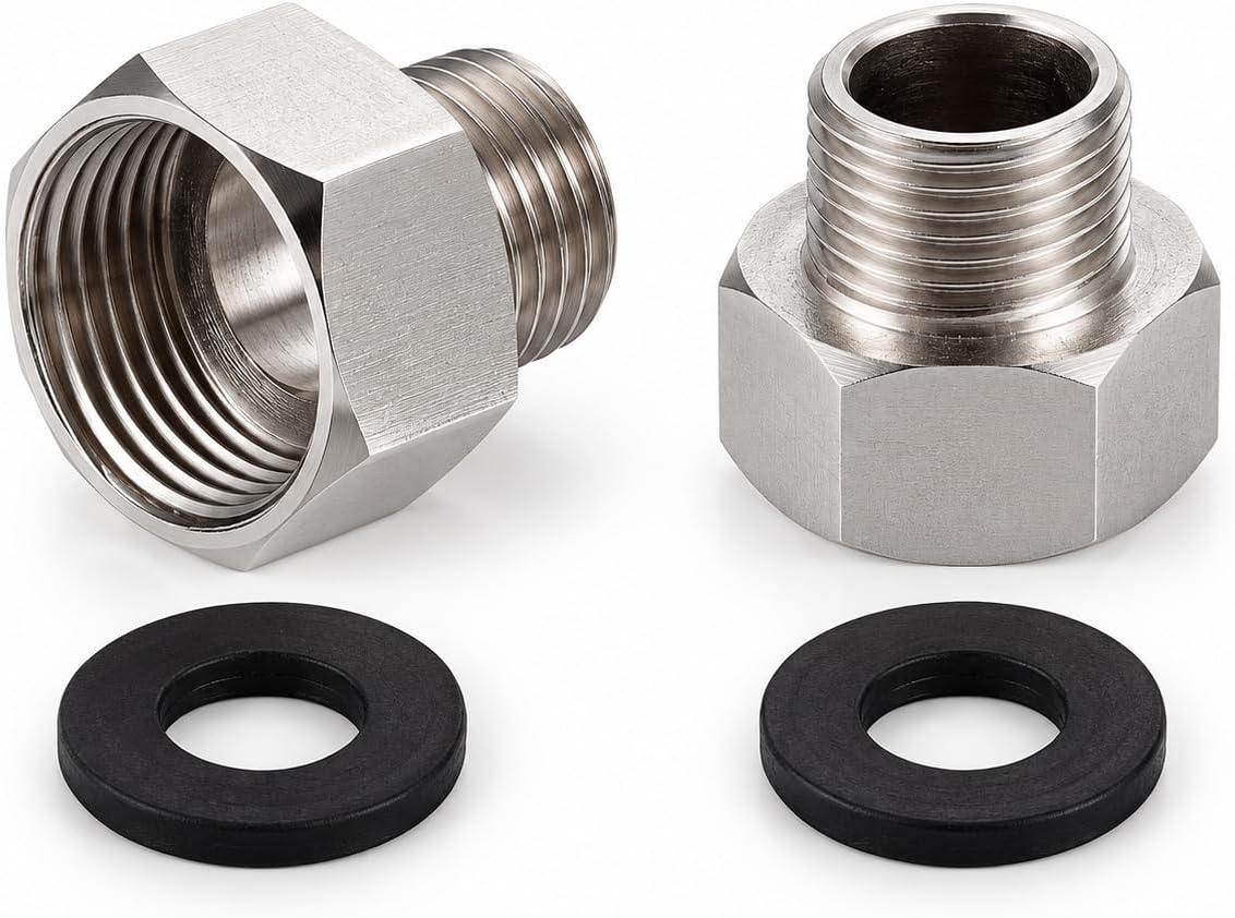 Ibergrif M91501 Adapter G3/8 to G1/2, Tap Connector Reducer