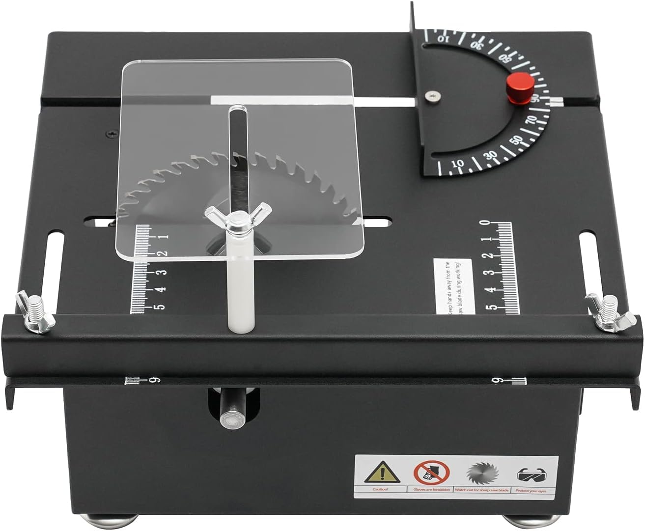 Mini sierra circular de mesa, 200 W, sierra de mesa portátil de precisión, multifuncional, para trabajar la madera, fuente de alimentación de 7 velocidades, sierras circulares de mesa eléctricas para
