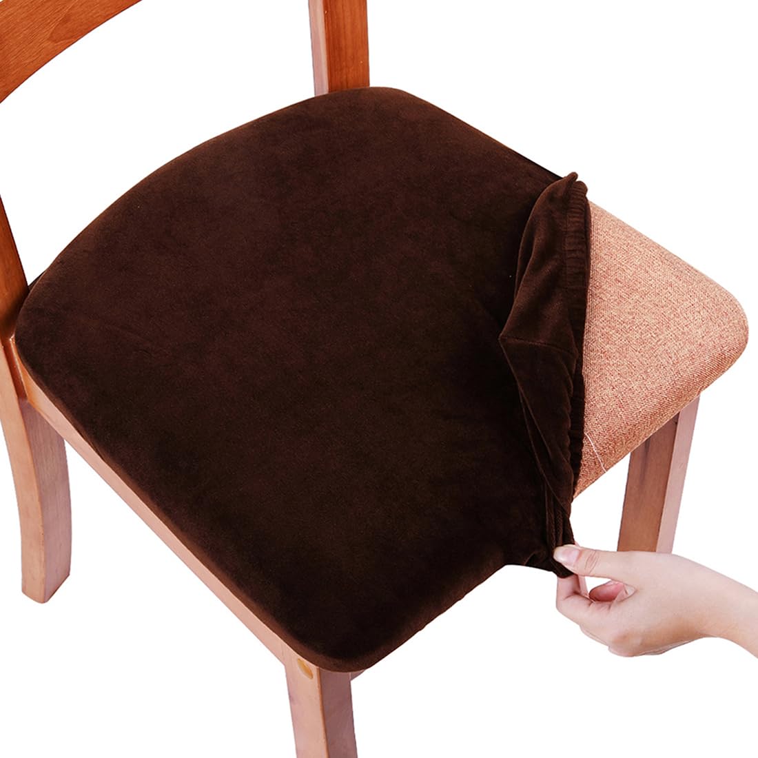 Velvet Dining Chair Covers - Set of 6 -12 Velvet Dining Chair Covers - Set of 6 -12