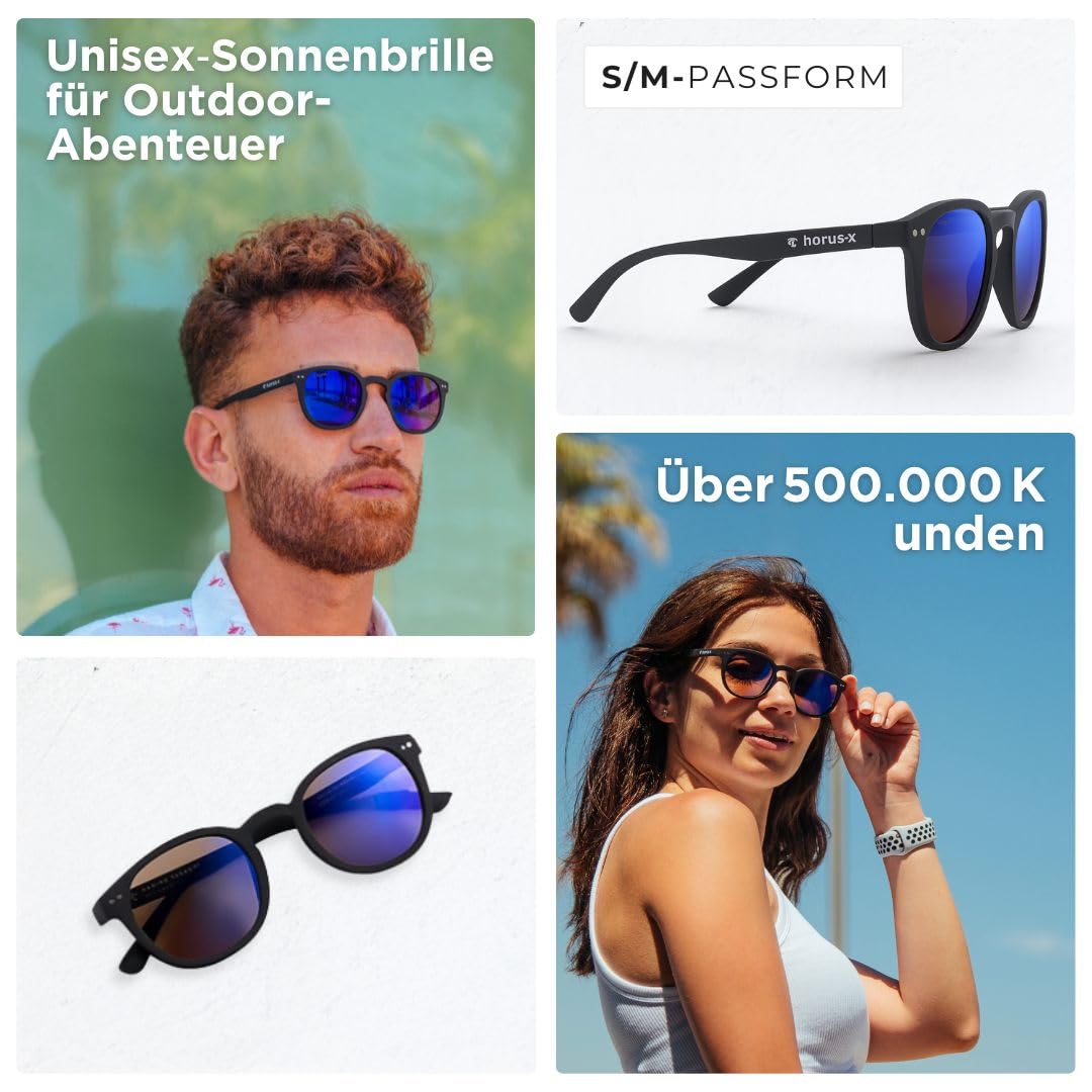 Horus X • Blaulichtfilter Brille Herren Damen | Blue Light Glasses | Gegen Ermüdung & Augenbelastung | Sonnenbrille