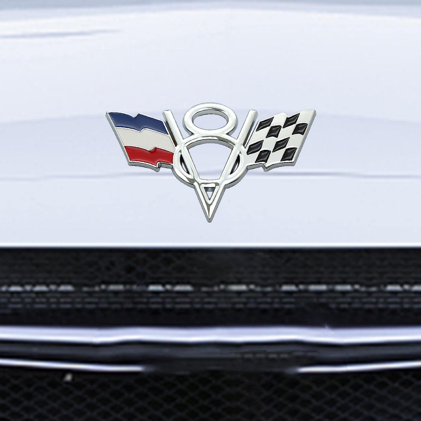 Jatour Metall V8 Motor Hubraum Logo Racing Dekoration Kotflügel Gepäck Kofferraum Heckklappe Stoßstange Abzeichen Aufkleber Dekoration Zubehör