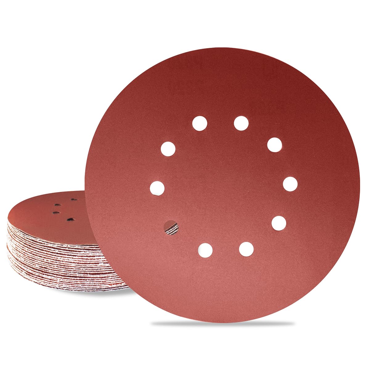 Meccion 225mm Sanding Disc 25 Pcs Grit P320Sandpaper 10 Holes 9 Inch Hook and Loop Sander Discs for Drywall Sander Sanding Giraffe
