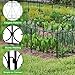 ideo Metal Garden Fencing, 5 Panels Decorative Garden Fence Border, 26in (H) x 10ft (L), Animal Barrier for Dogs, Flower Edging for Yard, Landscape Patio Garden Bed Outdoor Decor, Black