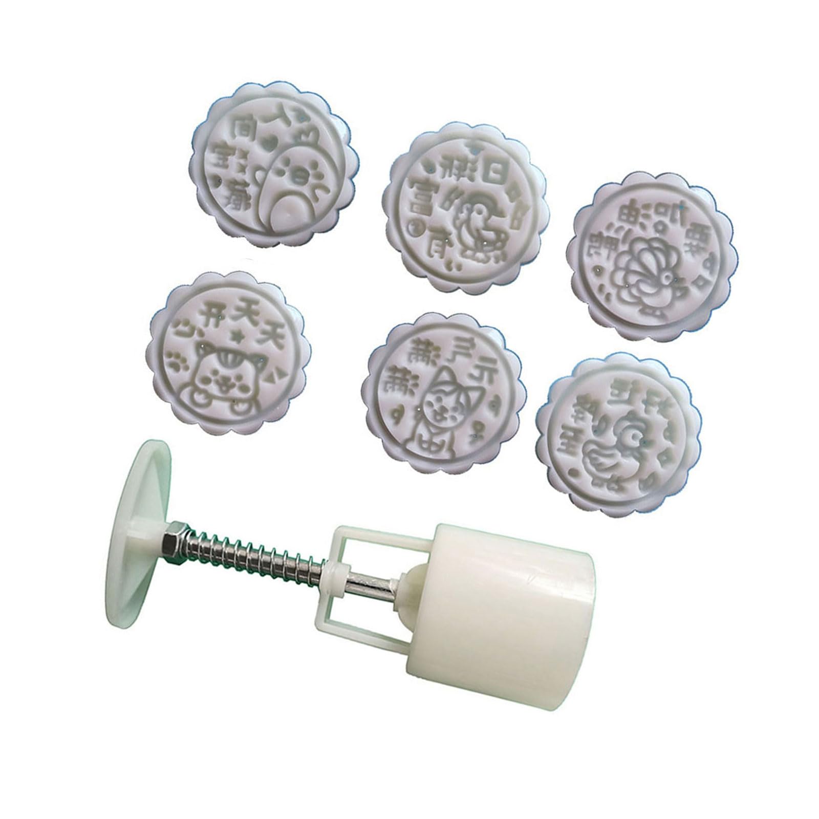 oringnat Hand Pressed Cakes Mold ABS Bean Pastes Cake Mold for Baking Enthusiasts Festival Pastries Bakewares