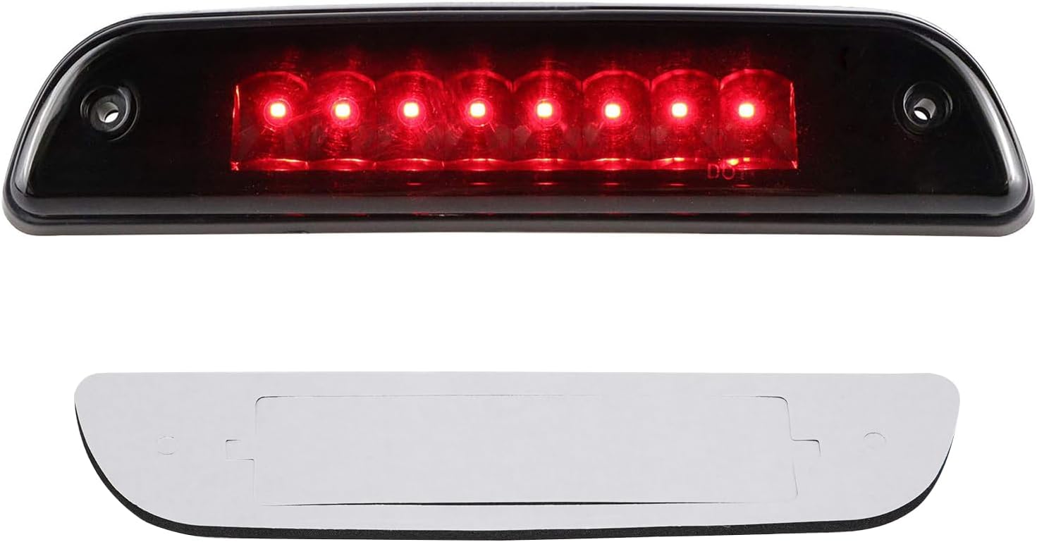 3rd Third Brake Light for 1995-2023 Toyota Tacoma LED Center High Mount Stop Light, 2016-2023 Fit for Extended Cab Pickup Only (Black Housing Smoked Lens)