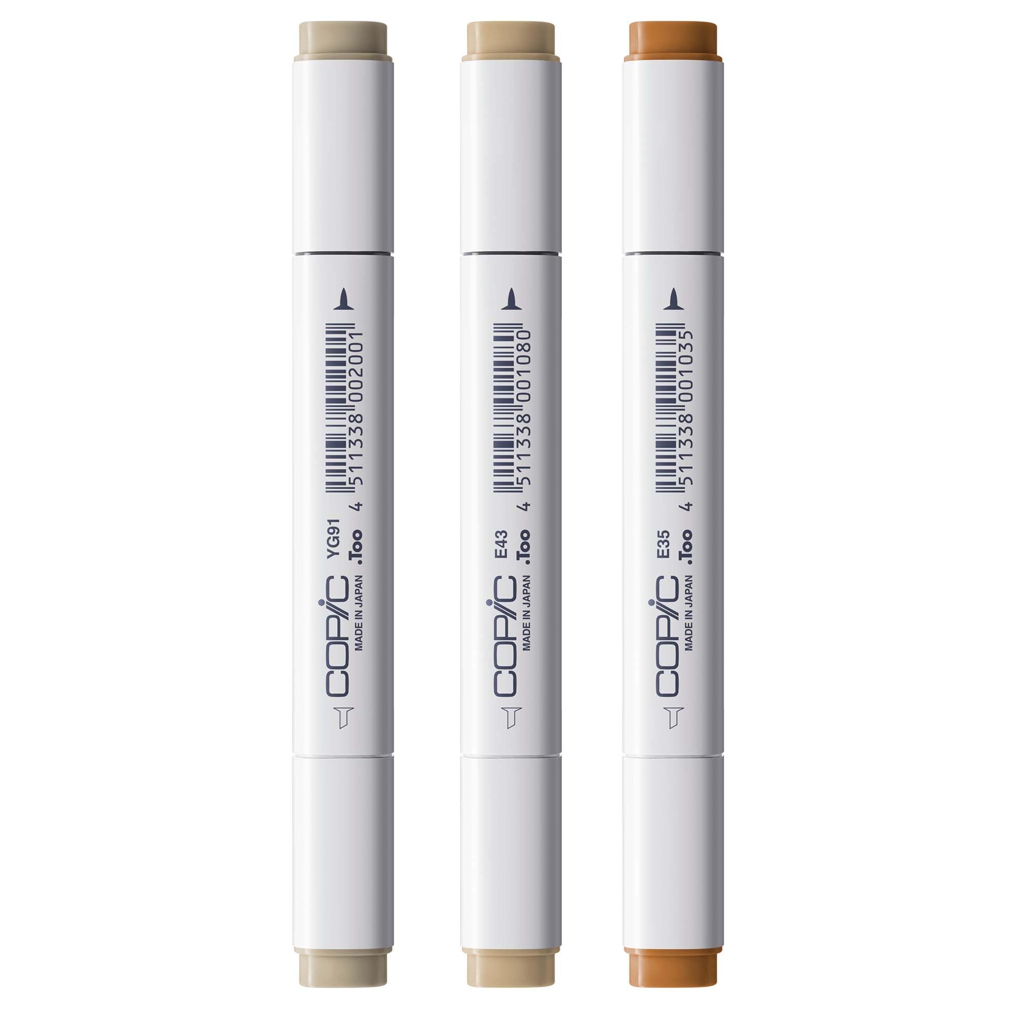 Copic Classic Deisgner Collection, Set of 3 Coloured Marker Pens, Pale Wood Tints, Art & Crafts, Colouring, Graphics - Image 4