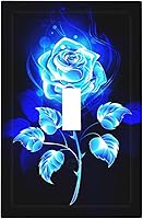 Vista 24 de Funky Retro Vintage 70s 60s Boho Hippie Hongo Botánico Floral 2 Gang Interruptor de luz de palanca doble Placa de pared Cubierta de toma